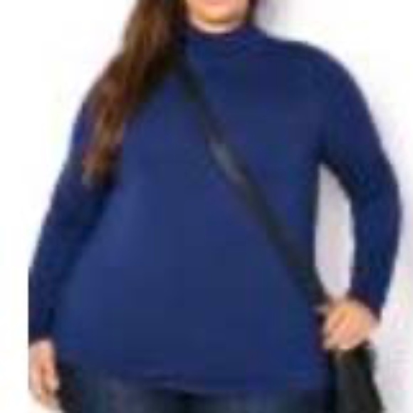 TURTLENECK, TRUE NAVY SZ 4X, LONG SLEEVES, RELAXED FIT, RAYON SPANDEX, PENNINGTO - Picture 1 of 1